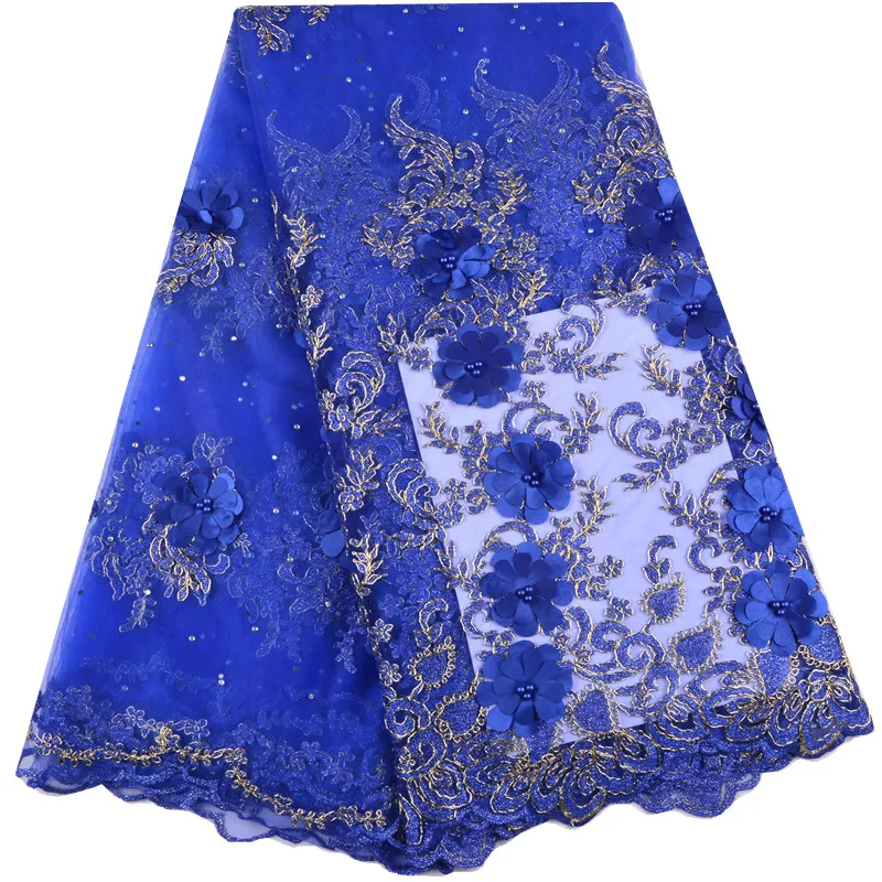 2018 High Quality African Net Lace Fabric Royal Blue 3D Flower With Beaded New Design Nigerian Tulle Lace Fabric For Party S1393
2018 High Quality African Net Lace Fabric Royal Blue 3D Flower With Beaded New Design Nigerian Tulle Lace Fabric For Party S1393