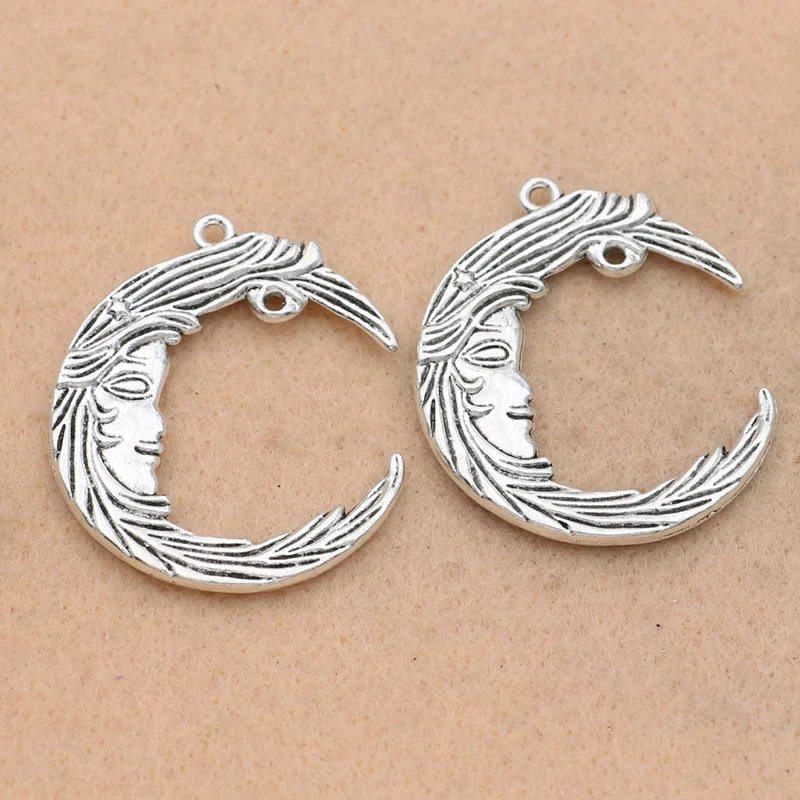 Antique Silver Plated Moon Face Charms Pendant Bracelets Necklace Jewelry Making Accessories DIY 38x32mm
Antique Silver Plated Moon Face Charms Pendant Bracelets Necklace Jewelry Making Accessories DIY 38x32mm