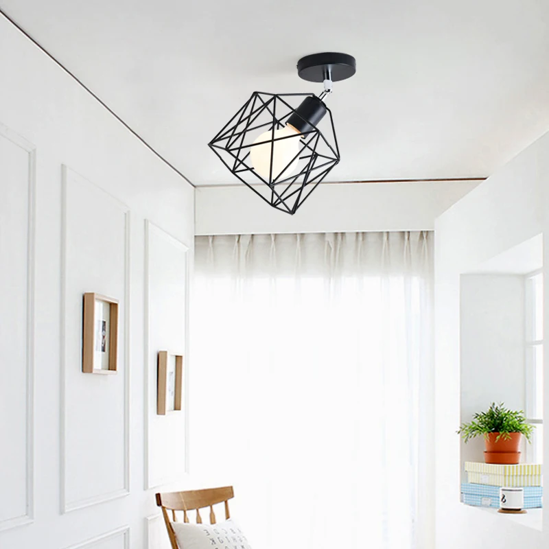 Vintage Ceiling Lights Iron Black Ceiling Lamp Retro Cage Light Kitchen Fixtures Luminaria Lamparas De Techo Home Lighting
Vintage Ceiling Lights Iron Black Ceiling Lamp Retro Cage Light Kitchen Fixtures Luminaria Lamparas De Techo Home Lighting