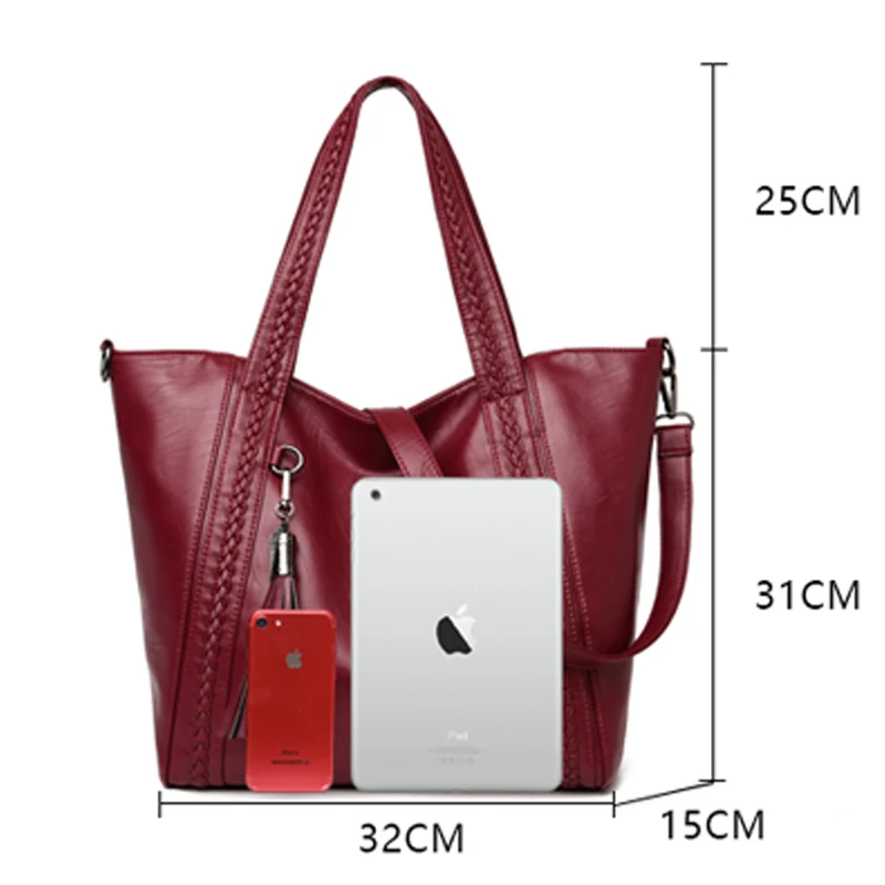 Women Totes Tassel Bag Designer Luxury Big Handbags PU Leather Women Bags Messenger Shoulder Bags Ladies Handbag Bolsa Feminina
Women Totes Tassel Bag Designer Luxury Big Handbags PU Leather Women Bags Messenger Shoulder Bags Ladies Handbag Bolsa Feminina