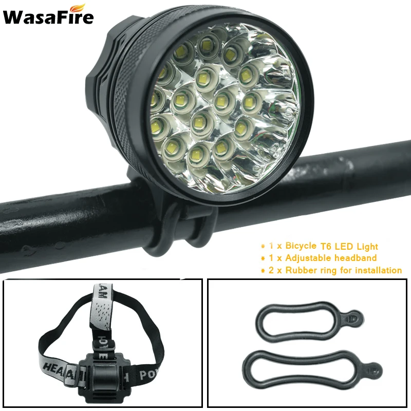 Wasafire 40000 Lm 16*XML-T6 LED Head Lamp Headlamp Bicycle Front Light for Outdoor Camping Riding Cycling Light
Wasafire 40000 Lm 16*XML-T6 LED Head Lamp Headlamp Bicycle Front Light for Outdoor Camping Riding Cycling Light