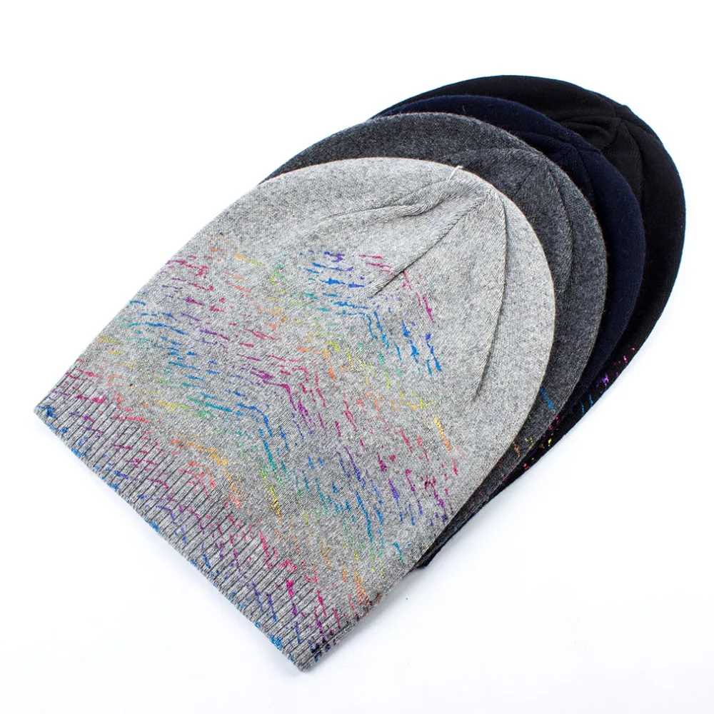 Geebro New Women's Bronzing Knit Cashmere Beanies Hat Casual Spring Wool Knitted Hats Ladies Metallic Color Skullies Beanie Cap 
Geebro New Women's Bronzing Knit Cashmere Beanies Hat Casual Spring Wool Knitted Hats Ladies Metallic Color Skullies Beanie Cap