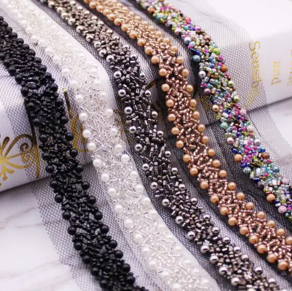 10Yards White Black Champagne Grey Pearl Lace Fabric Clothing Accessories Collar Diy Handmade Beading Lace Trim Sewing Material
10Yards White Black Champagne Grey Pearl Lace Fabric Clothing Accessories Collar Diy Handmade Beading Lace Trim Sewing Material