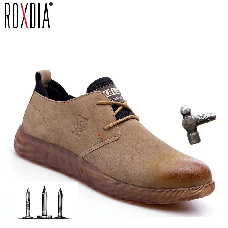 Ботинки ROXDIA мужские/женские со стальным носком, защитные ботинки из свиной кожи, Повседневная легкая рабочая обувь, 37-45, RXM121, весна-осень размера плюс
Ботинки ROXDIA мужские/женские со стальным носком, защитные ботинки из свиной кожи, Повседневная легкая рабочая обувь, 37-45, RXM121, весна-осень размера плюс