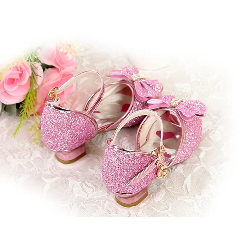Kid Girls Sequins Sandals Party Rhinestone Bow Princess Crystal High Heel Shoes Pearl Sequin Shoes Pink/Purple
Kid Girls Sequins Sandals Party Rhinestone Bow Princess Crystal High Heel Shoes Pearl Sequin Shoes Pink/Purple
