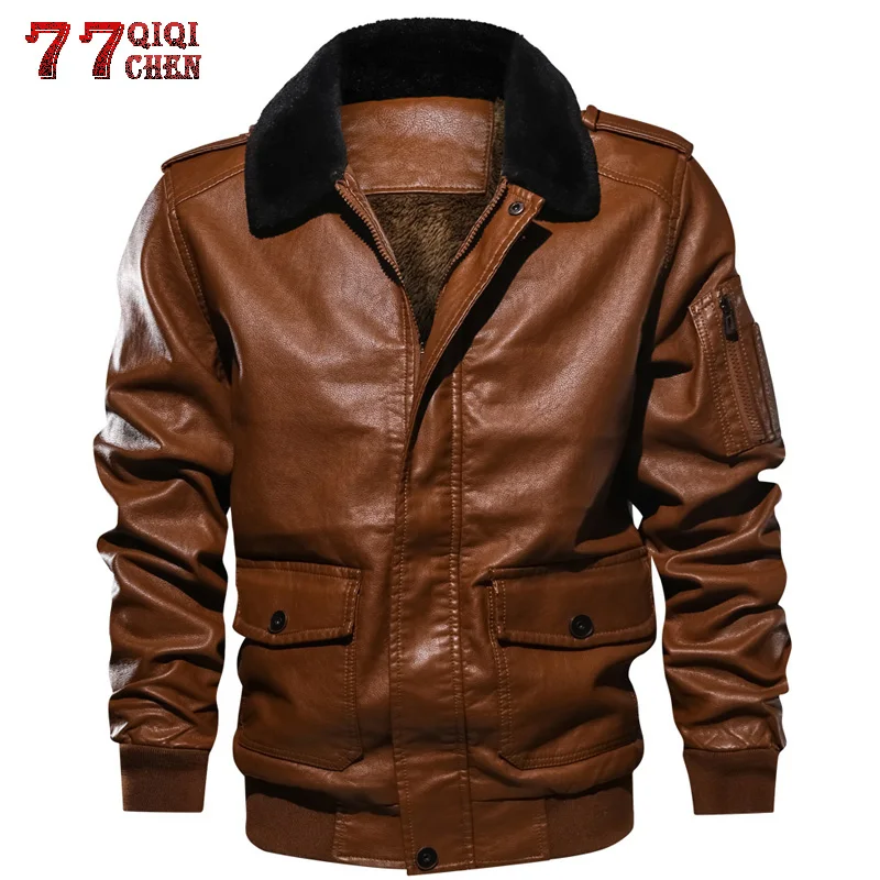 QIQICHEN 2021 Pilot Winte Leather Jacket Men PU Vintage European size Military Lapel Motorcycle Leather Jackets jaqueta de couro
QIQICHEN 2021 Pilot Winte Leather Jacket Men PU Vintage European size Military Lapel Motorcycle Leather Jackets jaqueta de couro