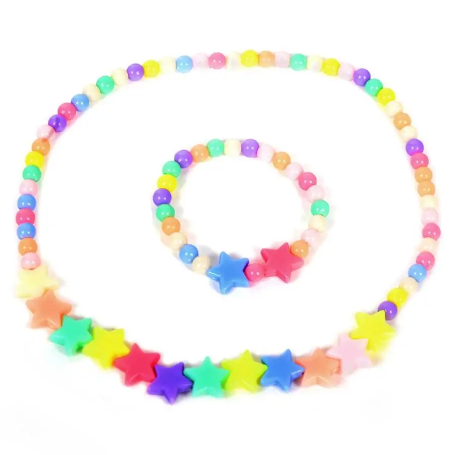 Cute Princess Children's Baby Girls Jewelry Acrylic Colorful Bubble Bead Heart Butterfly Star Necklaces & Bracelet Set Gifts
Cute Princess Children's Baby Girls Jewelry Acrylic Colorful Bubble Bead Heart Butterfly Star Necklaces & Bracelet Set Gifts
