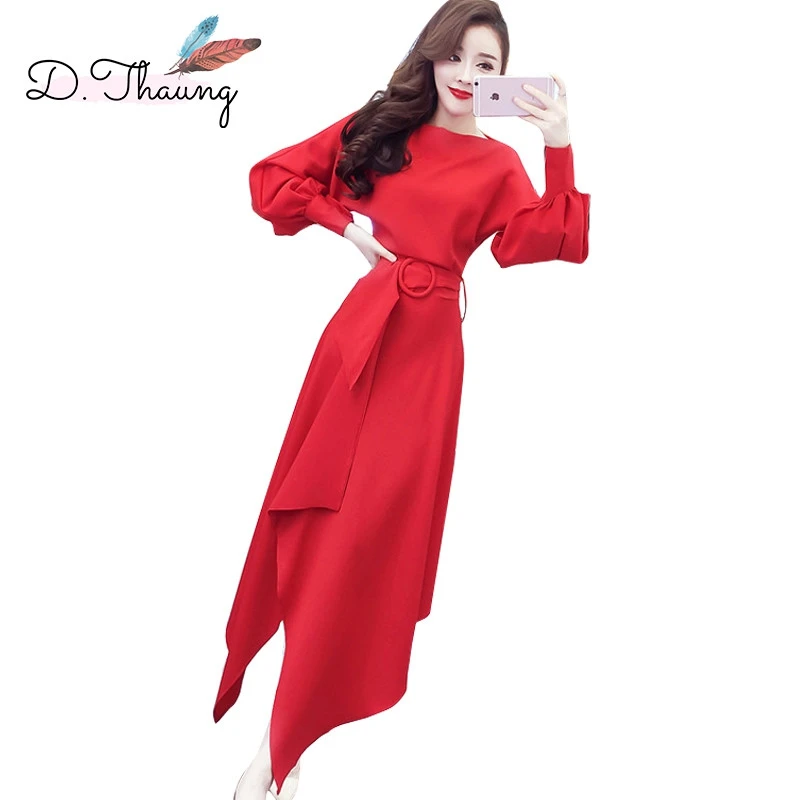 Spring Women Dresses 2019 New Pullover Dress Lantern Sleeve Strap Irregular Female Dress Waist Medium Long Ladies Dresses Cw658
Spring Women Dresses 2019 New Pullover Dress Lantern Sleeve Strap Irregular Female Dress Waist Medium Long Ladies Dresses Cw658