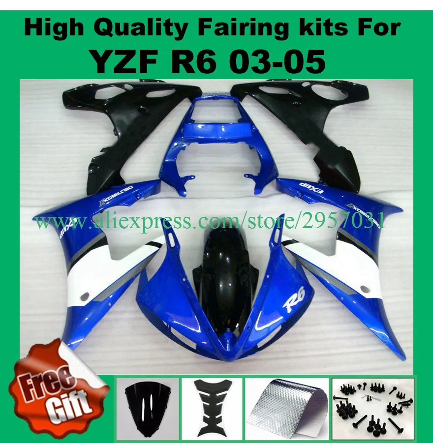 9Gifts, Fairing body for YZF R6 03 04 05 YZF-R6 fairings #B72WB YAMAHA YZF600 R6 2003 2004 2005 Blue white black fairing kits
9Gifts, Fairing body for YZF R6 03 04 05 YZF-R6 fairings #B72WB YAMAHA YZF600 R6 2003 2004 2005 Blue white black fairing kits
