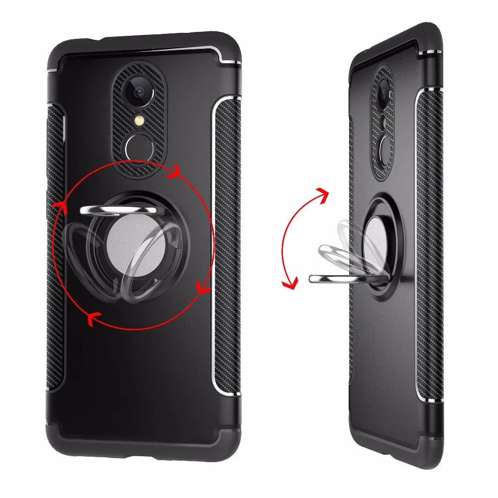 Shockproof Case for Xiaomi RedMi note 7 Redmi Note 5 6 4X MI9 MiA1 Mi8 Car Holder Stand Magnetic Bracket Finger Ring Cover |