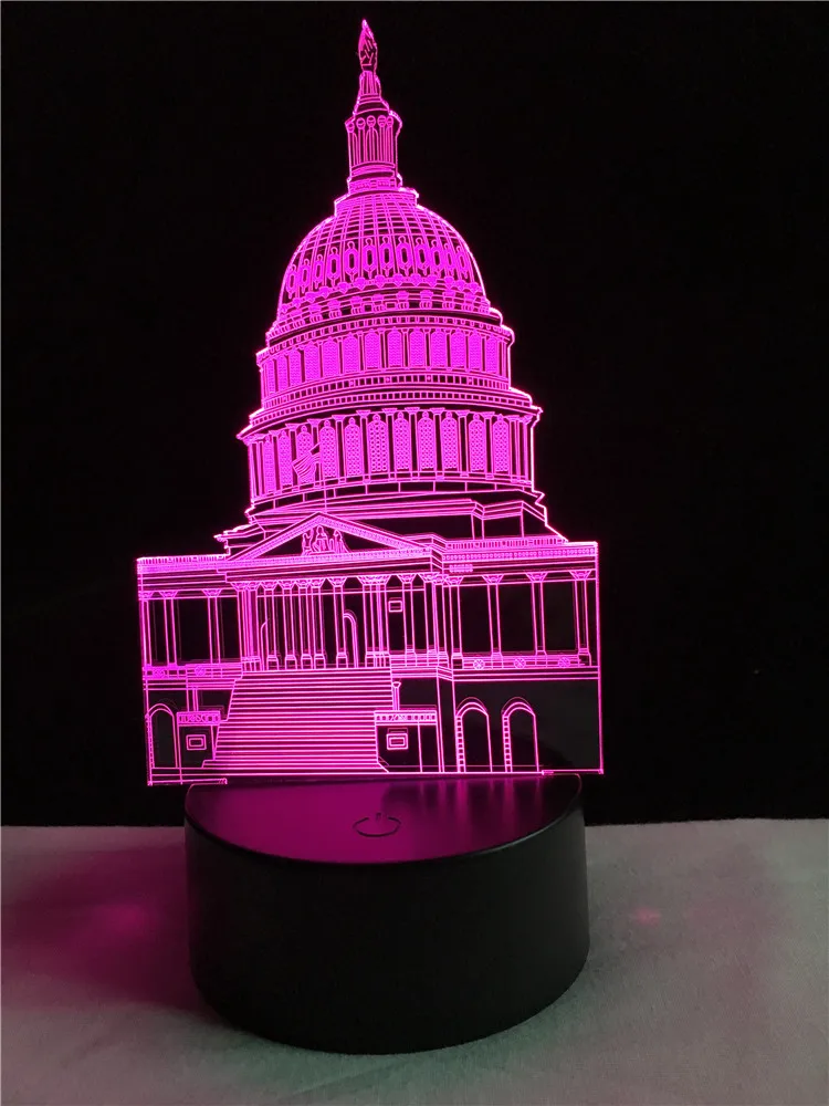 США Белый Дом 3D лампа многоцветный ночник светодиодный USB домашнее декоративное освещение для дома спальни стола бара вечеринки
США Белый Дом 3D лампа многоцветный ночник светодиодный USB домашнее декоративное освещение для дома спальни стола бара вечеринки