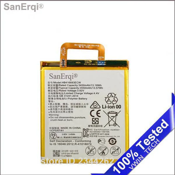 10PCS SanErqi New HB416683ECW For Huawei Ascend Nexus 6P battery Battery 3550mAh with tools
10PCS SanErqi New HB416683ECW For Huawei Ascend Nexus 6P battery Battery 3550mAh with tools
