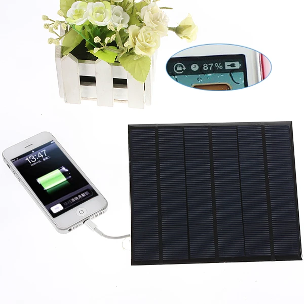 6V 3.5W 580-600MA Solar Panel USB Travel Battery Charger For Mobile Phone iPhone 5 5s 6 6s 6plus HTC SAMSUNG BB xiaomi huawei
6V 3.5W 580-600MA Solar Panel USB Travel Battery Charger For Mobile Phone iPhone 5 5s 6 6s 6plus HTC SAMSUNG BB xiaomi huawei