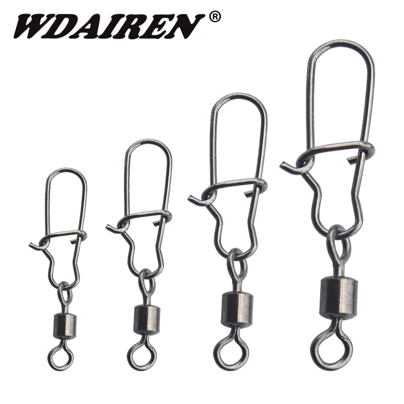 50PCS 2# 3# 4# 6# 8# 10# Fishing Connector Pin Bearing Rolling Swivel Stainless Steel with Snap Fishhook Lure Tackle Accessorie
50PCS 2# 3# 4# 6# 8# 10# Fishing Connector Pin Bearing Rolling Swivel Stainless Steel with Snap Fishhook Lure Tackle Accessorie