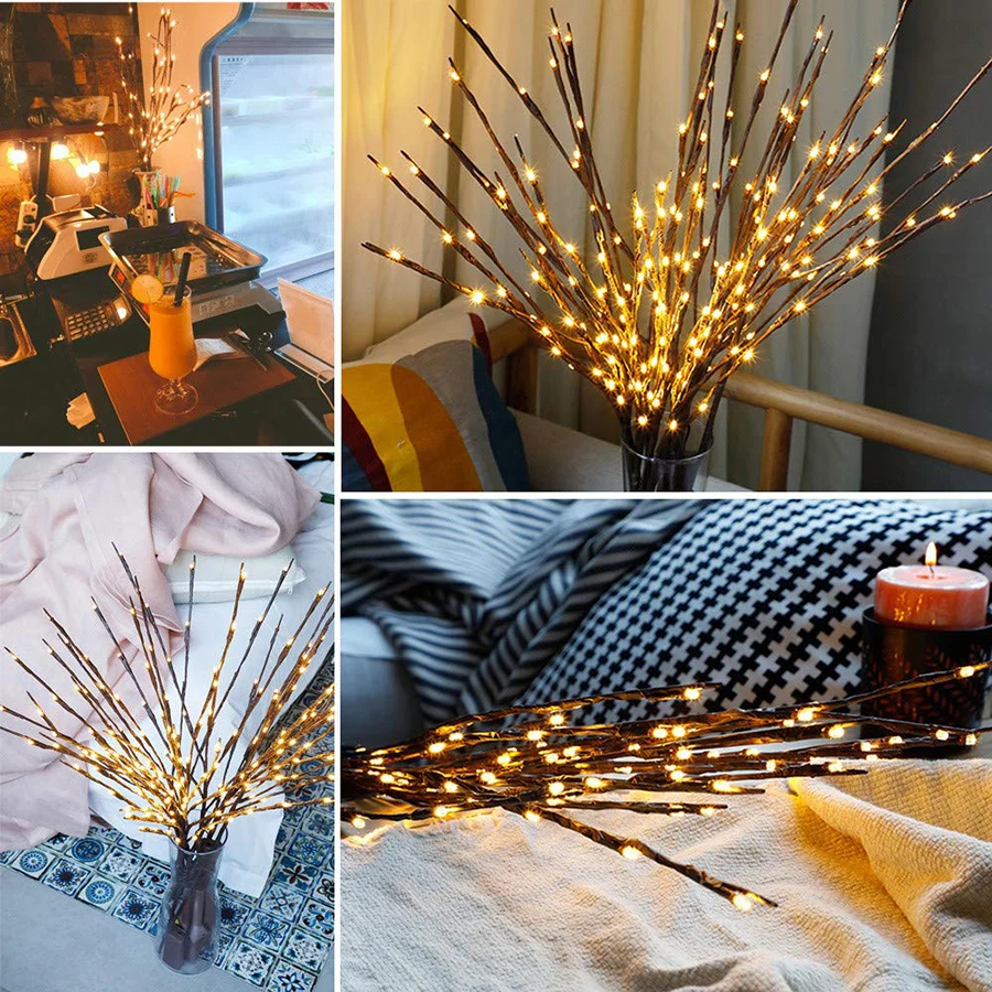 20leds 70cm LED Willow Branch Lamp Battery Powered Natural Tall Vase Filler Willow Twig Lighted Branch Wedding Decorative Lights
20leds 70cm LED Willow Branch Lamp Battery Powered Natural Tall Vase Filler Willow Twig Lighted Branch Wedding Decorative Lights