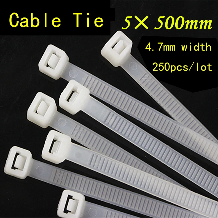 250 Pieces 5*500mm Cable Zip Ties Plastic Wire Ties Nylon Tie Wraps Indoor and Outdoor for Home, Office, Garage and Workshop
250 Pieces 5*500mm Cable Zip Ties Plastic Wire Ties Nylon Tie Wraps Indoor and Outdoor for Home, Office, Garage and Workshop