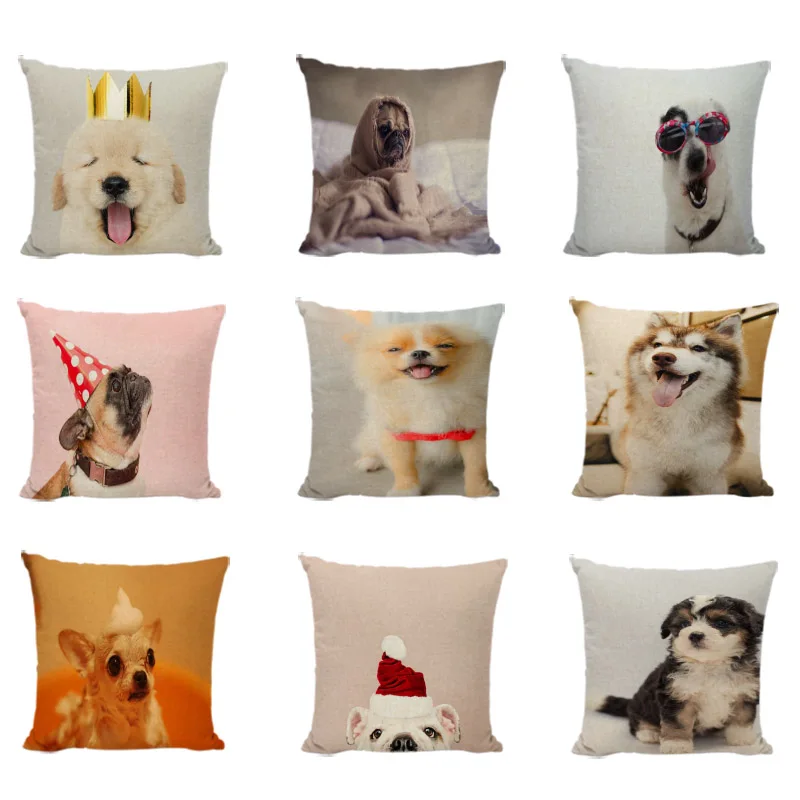 Cartoon Cute Pet Dog Christmas Pillowcase Square Cushion Cover Home Decoration Pillow Covers Cojines Decorativos Para Sofá
Cartoon Cute Pet Dog Christmas Pillowcase Square Cushion Cover Home Decoration Pillow Covers Cojines Decorativos Para Sofá