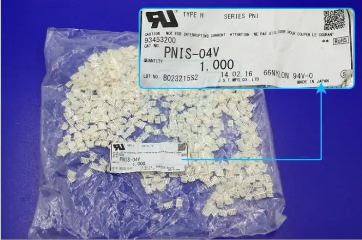 PNIS-04V белый цвет соединительные клеммы JST корпус 100% новые и оригинальные детали
PNIS-04V белый цвет соединительные клеммы JST корпус 100% новые и оригинальные детали
