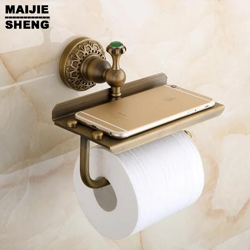 Mobile phones towel rack toilet paper holder tissue boxes Antique brass bathroom paper phone holder with shelf bathroom
Mobile phones towel rack toilet paper holder tissue boxes Antique brass bathroom paper phone holder with shelf bathroom