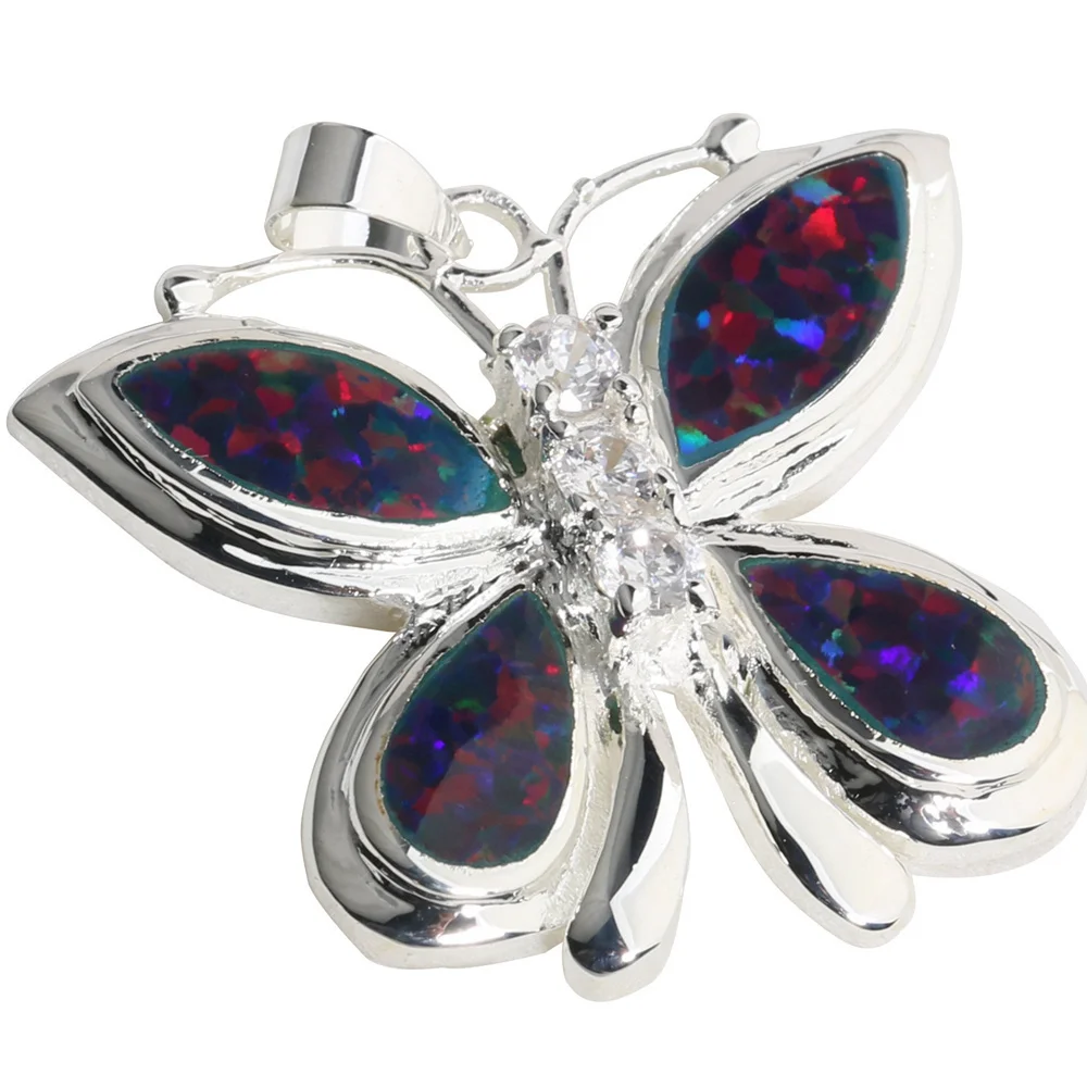 Ravishing Butterfly 27*29mm Black Fire Opal Silver Handmade Animal Pendant P9054
Ravishing Butterfly 27*29mm Black Fire Opal Silver Handmade Animal Pendant P9054