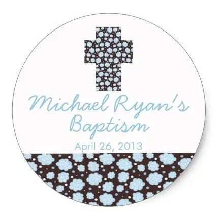 1.5inch Modern Cross Blue Brown Floral Baptism Favor Seal Classic Round Sticker
1.5inch Modern Cross Blue Brown Floral Baptism Favor Seal Classic Round Sticker