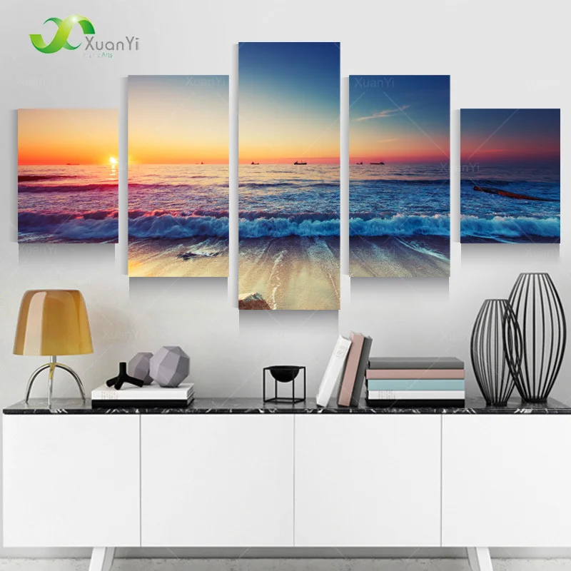 5 Panel Blue Seascape Canvas Oil Wall Picture Painting Sunset Canvas Prints And Poster Cuadros Decoration Wall Art Unframed
5 Panel Blue Seascape Canvas Oil Wall Picture Painting Sunset Canvas Prints And Poster Cuadros Decoration Wall Art Unframed