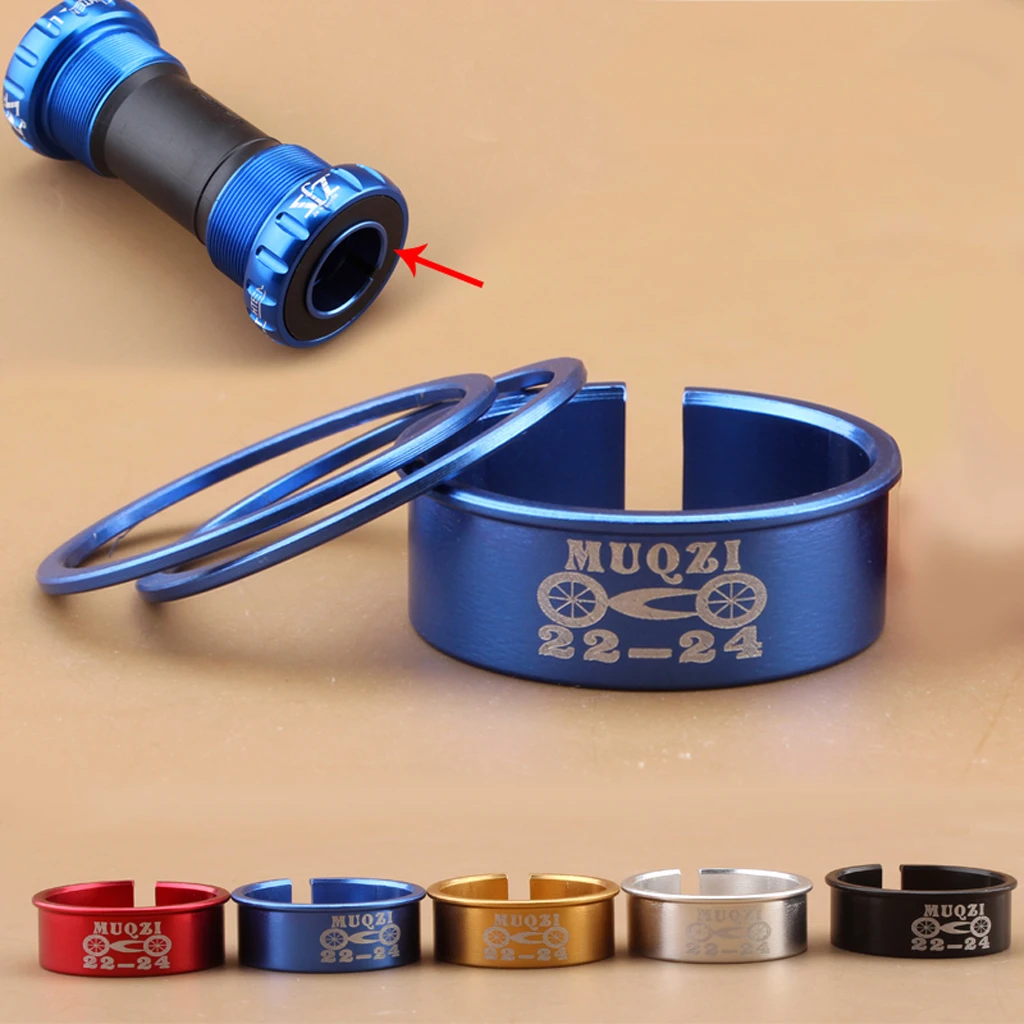 Aluminium Alloy Bike Bottom Bracket Washer Bicycle Crankset Axis Adapter Kit 24mm to 22mm Conversion Sleeve+Washers
Aluminium Alloy Bike Bottom Bracket Washer Bicycle Crankset Axis Adapter Kit 24mm to 22mm Conversion Sleeve+Washers