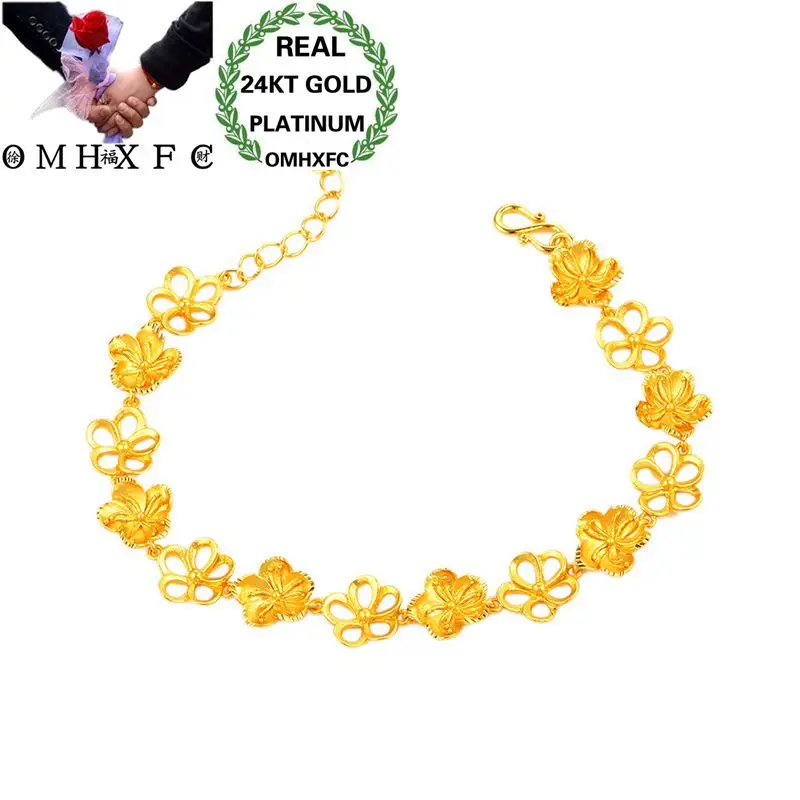 OMHXFC Wholesale European Fashion Woman Girl Lady Bride Party Birthday Wedding Gift Vintage Flower Chain 24KT Gold Bracelet ES72
OMHXFC Wholesale European Fashion Woman Girl Lady Bride Party Birthday Wedding Gift Vintage Flower Chain 24KT Gold Bracelet ES72