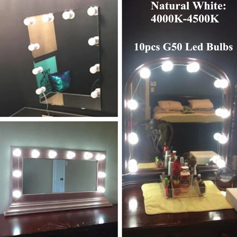 AIFENG Makeup Vanity Led Light Bulbs Kit Dimmable Mirror Wall Lamp 10W Touch Light DIY For Dressing Table Lamp Led Vanity Lights
AIFENG Makeup Vanity Led Light Bulbs Kit Dimmable Mirror Wall Lamp 10W Touch Light DIY For Dressing Table Lamp Led Vanity Lights