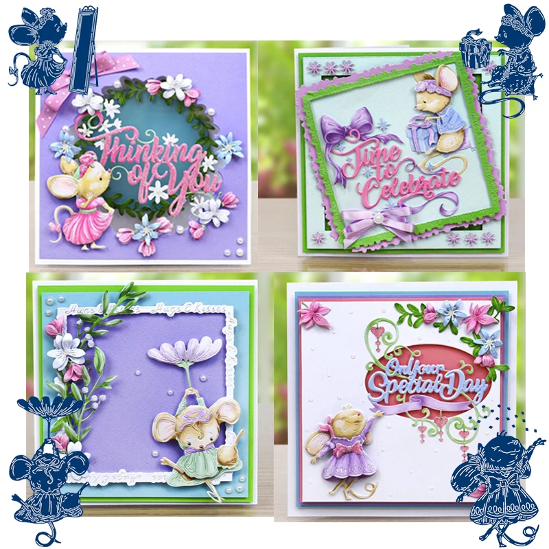 Lovely Cartoon Mouse Princess Pattern Metal Cutting Dies Stencil Scrapbooking Embossing For Paper Card DIY Crafts
Lovely Cartoon Mouse Princess Pattern Metal Cutting Dies Stencil Scrapbooking Embossing For Paper Card DIY Crafts