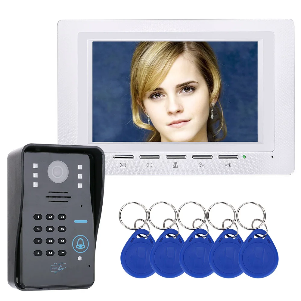 MOUNTAINONE 7" TFT RFID Password Video Door Phone Intercom System Wth IR Camera 1000 TV Line Access Control System
MOUNTAINONE 7" TFT RFID Password Video Door Phone Intercom System Wth IR Camera 1000 TV Line Access Control System