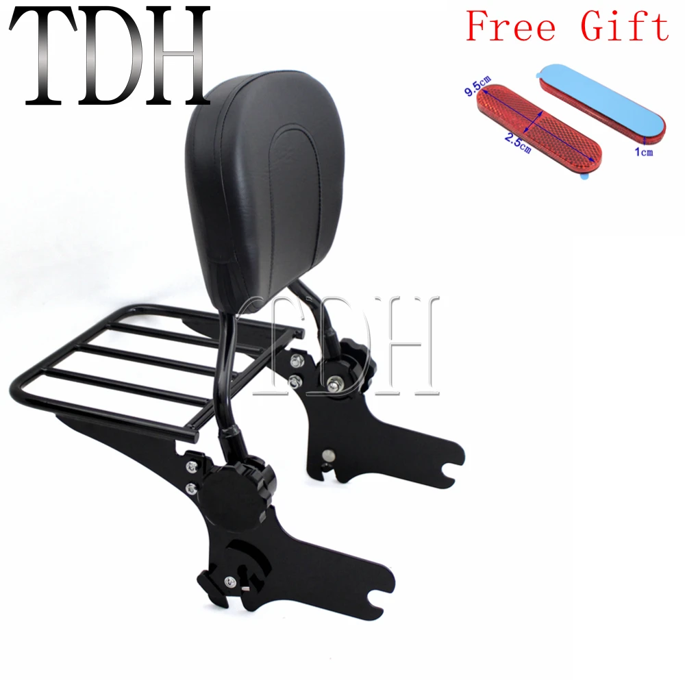 Black Motorcycle Luggage Sissy Bar Rear Passenger Backrest For Harley Touring Road King Street Glide 1997-2008 W/ Red Reflector
Black Motorcycle Luggage Sissy Bar Rear Passenger Backrest For Harley Touring Road King Street Glide 1997-2008 W/ Red Reflector