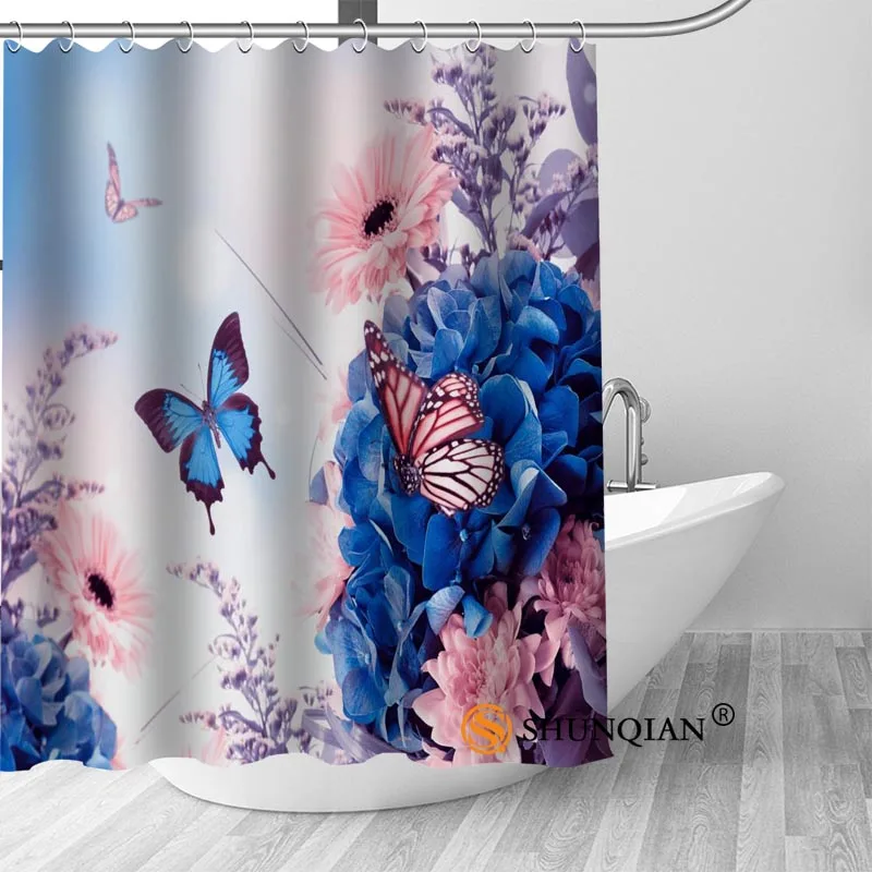 High Quality Custom flower and butterfly Shower Curtain Hooks Mildew Resistant Bath Curtain Bathroom Decor
High Quality Custom flower and butterfly Shower Curtain Hooks Mildew Resistant Bath Curtain Bathroom Decor