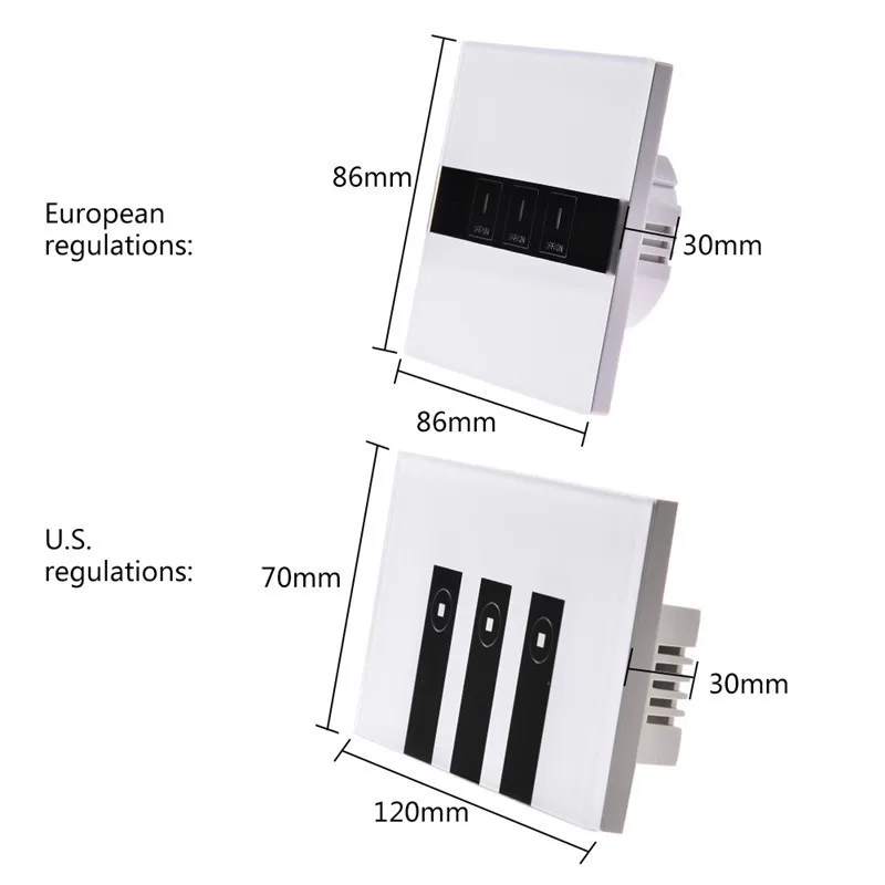 LAIDEYI LED Touch WIFI Switch US EU Wireless Smart Wall Work With Alexa Google APP EWELINK LED Swtich For Home
LAIDEYI LED Touch WIFI Switch US EU Wireless Smart Wall Work With Alexa Google APP EWELINK LED Swtich For Home