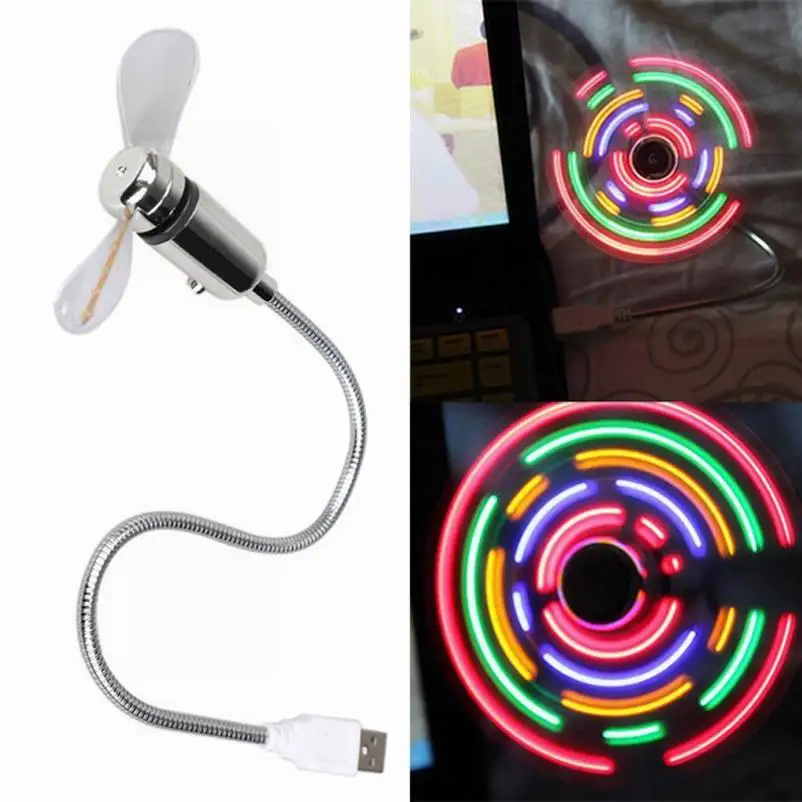 Новый портативный мини USB вентилятор охлаждающий стол LED свет переключаемый для
