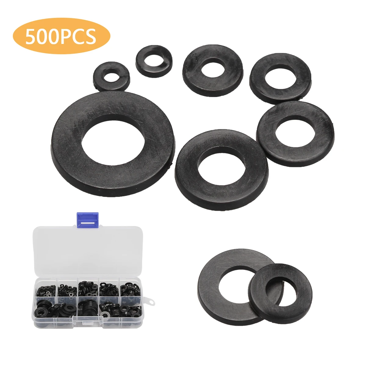 500Pcs Black Plastic Nylon Washer M2 M2.5 M3 M4 M5 M6 M8 Flat Spacer Washer Seals Gasket Kit
500Pcs Black Plastic Nylon Washer M2 M2.5 M3 M4 M5 M6 M8 Flat Spacer Washer Seals Gasket Kit