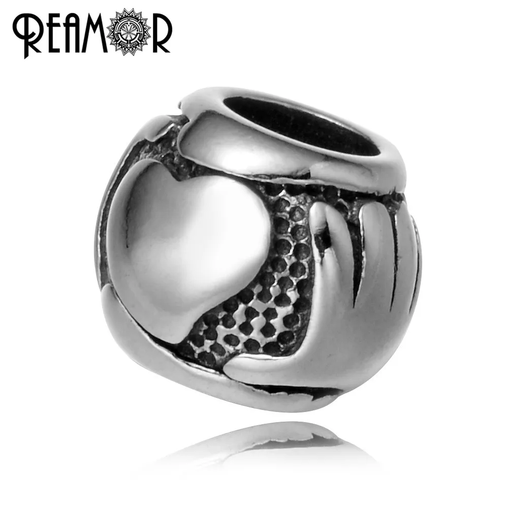 REAMOR Hands & Heart Large Hole Beads 316l Stainless Steel European Spacer Beads Pan Bracelet Charm Jewelry Making
REAMOR Hands & Heart Large Hole Beads 316l Stainless Steel European Spacer Beads Pan Bracelet Charm Jewelry Making
