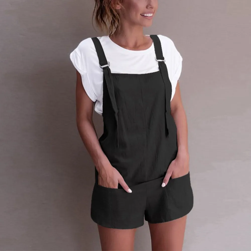 Fashion Dungarees Linen Cotton Overalls for Women Short Bodysuit Rompers Jumpsuits Female Body Streetwear Combinaison Femme c
Fashion Dungarees Linen Cotton Overalls for Women Short Bodysuit Rompers Jumpsuits Female Body Streetwear Combinaison Femme c