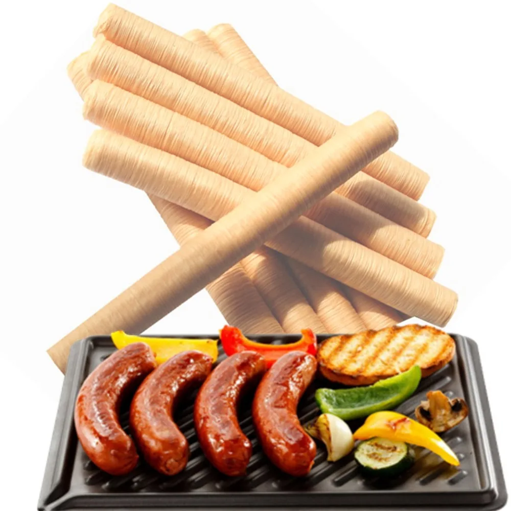 Hot factory sell High quality 14 Meters Diameter 26mm cooking tools halal sausage types Collagen casing
Hot factory sell High quality 14 Meters Diameter 26mm cooking tools halal sausage types Collagen casing