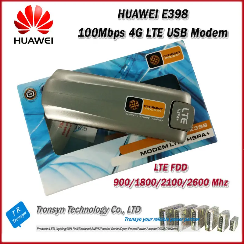 USB-Модем HUAWEI E398 4G LTE со слотом для Sim-карты, поддержка LTE FDD 900/1800/2100 МГц для HUAWEI
USB-Модем HUAWEI E398 4G LTE со слотом для Sim-карты, поддержка LTE FDD 900/1800/2100 МГц для HUAWEI