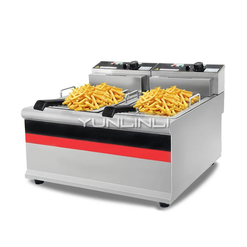 Electric Deep Fryer Commercial Double-tank Stainless Steel Frying Machine Fried chicken and Turkey Fryer
Electric Deep Fryer Commercial Double-tank Stainless Steel Frying Machine Fried chicken and Turkey Fryer
