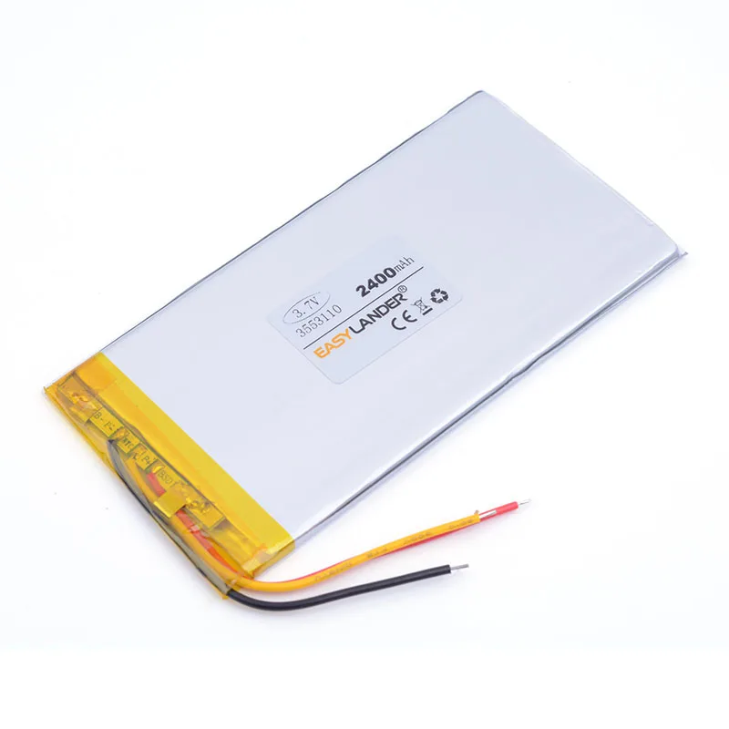 rechargeable batteries 3.7V 2400mah 3wires polymer lithium Li-ion battery for tablet pc 7 inch MP3 MP4 3553110
rechargeable batteries 3.7V 2400mah 3wires polymer lithium Li-ion battery for tablet pc 7 inch MP3 MP4 3553110