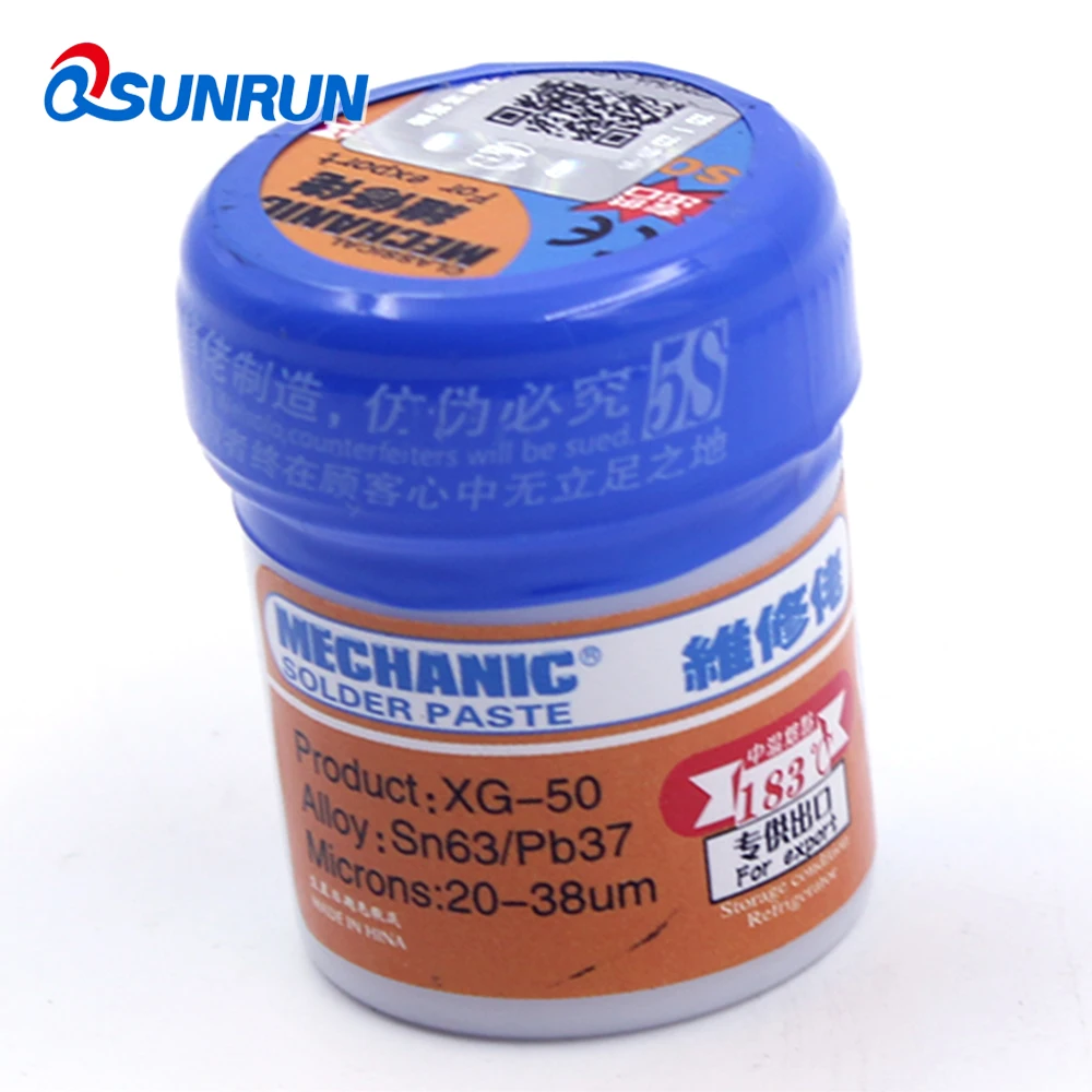 Qsunrun 1 шт. SODIAL (R)/механика состоящий из пайка паяльная паста XG 50 38 г Sn63/Pb37 25