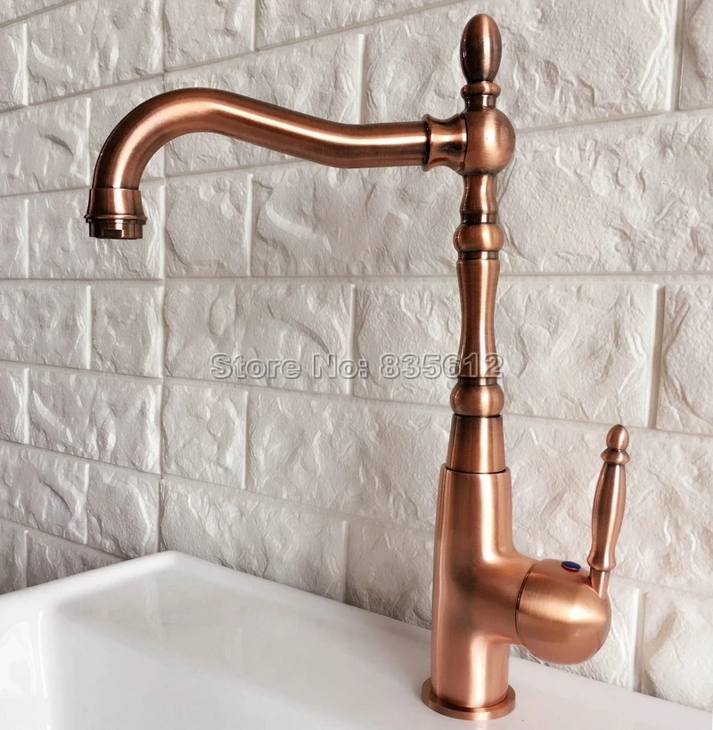Bathroom 360 Swivel Spout Basin Faucet & Kitchen Sink Faucet Antique Red Copper Cold and Hot Water Faucets Wnf420
Bathroom 360 Swivel Spout Basin Faucet & Kitchen Sink Faucet Antique Red Copper Cold and Hot Water Faucets Wnf420