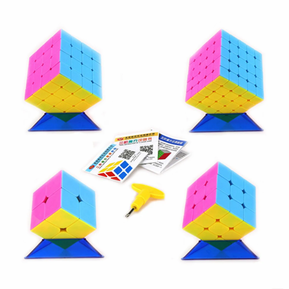 

Yongjun 2x2x2 3x3x3 4x4x4 5x5x5 Magic Cube Gift Box Speed Puzzle Game Cubes Educational Toys Gift for Children Kids