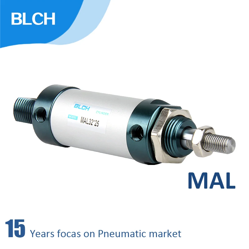 BLCH MAL Series Aluminum alloy Pneumatic cylinder MAL 16mm bore 25mm-500mm stroke double acting Single Rod Mini Air Cylinder
BLCH MAL Series Aluminum alloy Pneumatic cylinder MAL 16mm bore 25mm-500mm stroke double acting Single Rod Mini Air Cylinder