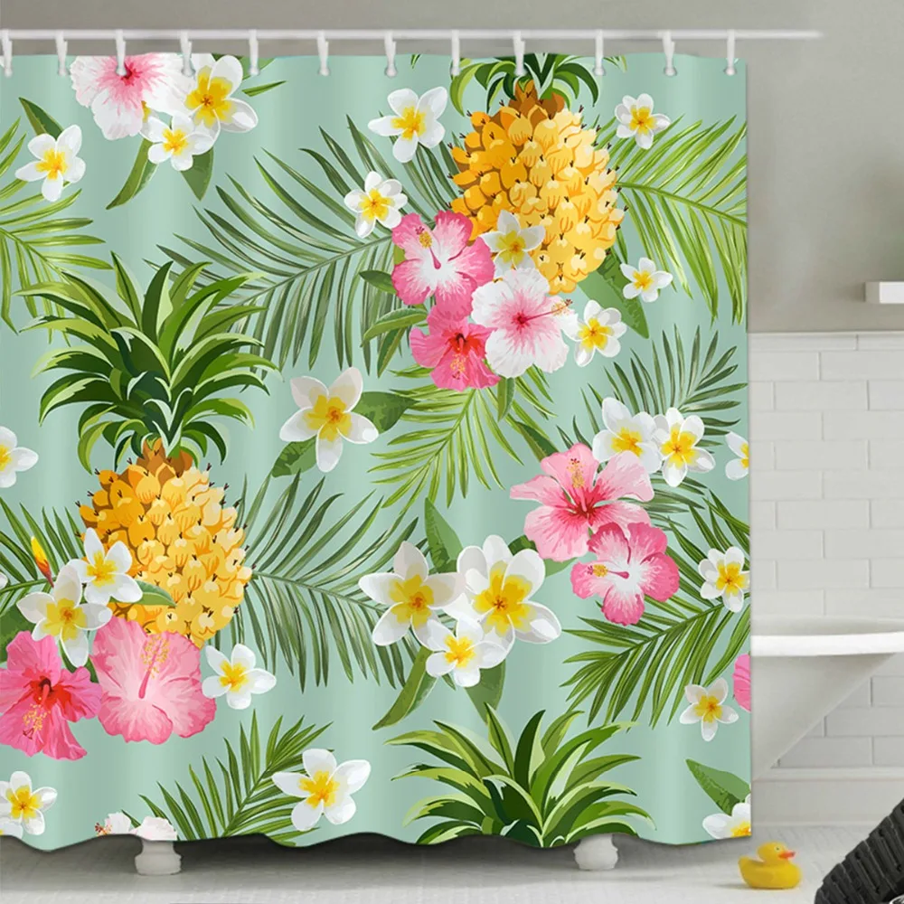 Tropical Plants Shower Curtain Pineapple Flower Leaf Bathroom Screen Waterproof Polyester Fabric for Bathtub Home Decor 12 Hooks
Tropical Plants Shower Curtain Pineapple Flower Leaf Bathroom Screen Waterproof Polyester Fabric for Bathtub Home Decor 12 Hooks