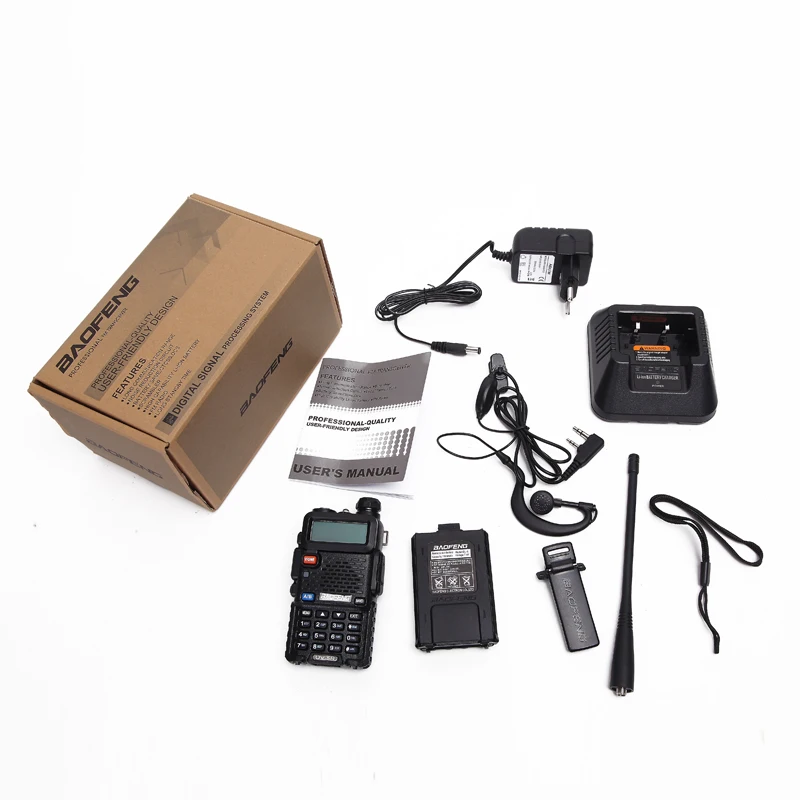 1Or 2PCS Baofeng BF-UV5R Ham Radio Portable Walkie Talkie Pofung UV-5R 5W VHF/UHF Radio Dual Band Two Way Radio UV 5r CB Radio
1Or 2PCS Baofeng BF-UV5R Ham Radio Portable Walkie Talkie Pofung UV-5R 5W VHF/UHF Radio Dual Band Two Way Radio UV 5r CB Radio