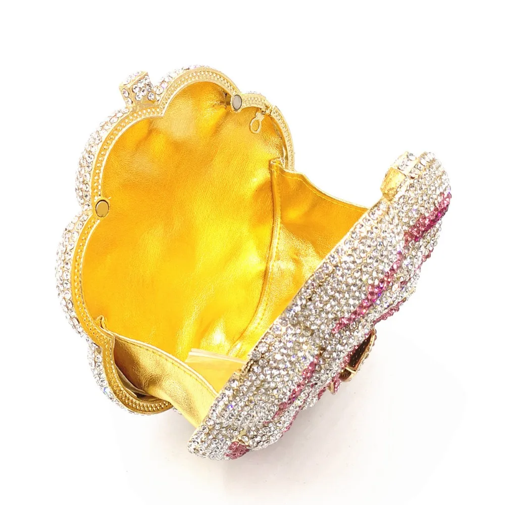 Pink Silver Crystal Evening Bag Flower Clutch Gold Metal Luxury Mini Minaudiere Clutch Bags Women Party Purse Dinner Handbag
Pink Silver Crystal Evening Bag Flower Clutch Gold Metal Luxury Mini Minaudiere Clutch Bags Women Party Purse Dinner Handbag