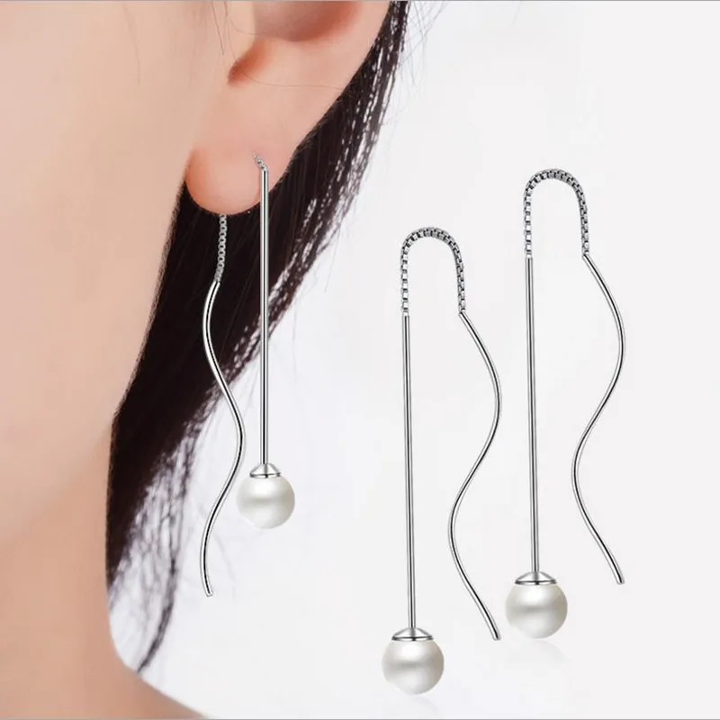 TJP 2018 New Style Silver Plated Female Earrings Jewelry Top Quality Pearl Wave Earrings For Girl Bride Wedding Party Lady Gift
TJP 2018 New Style Silver Plated Female Earrings Jewelry Top Quality Pearl Wave Earrings For Girl Bride Wedding Party Lady Gift